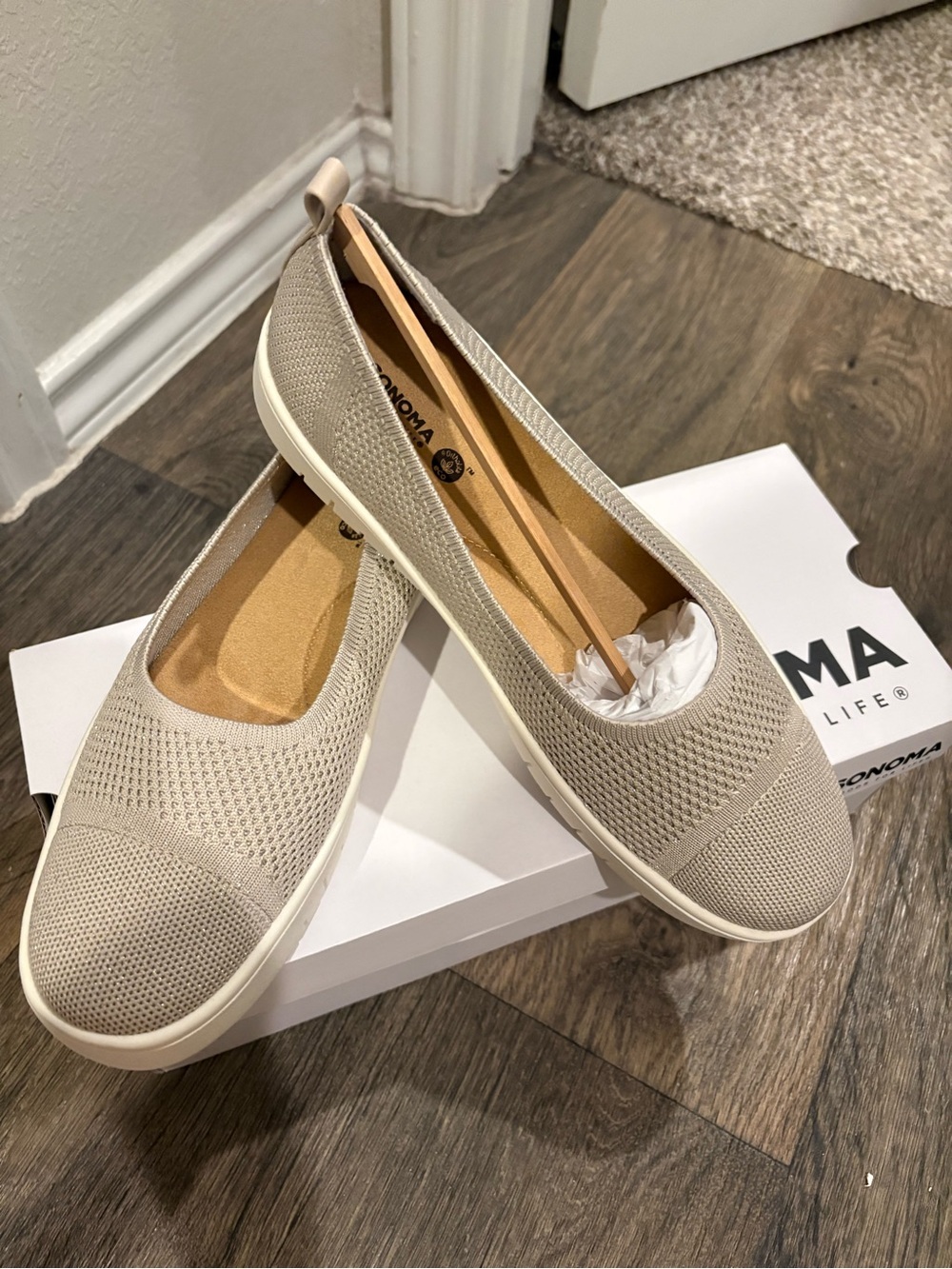 FREE in bundle NWT 10 Sonoma Taupe Slip-On Knit Ballet Flat